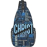 GJXFLSY Jesus Christian Cross Sling Backpack Crossbody Bag Casual Chest Bags Travel Hiking Daypack Shoulder Bag for Women Men