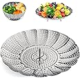 Steamer Basket Stainless Steel Instant Pot Accessories for Food and Vegetable, Zocy Premium Expandable Steam Basket to Fit Various Size Pots Medium (6.1" to 10.5"))