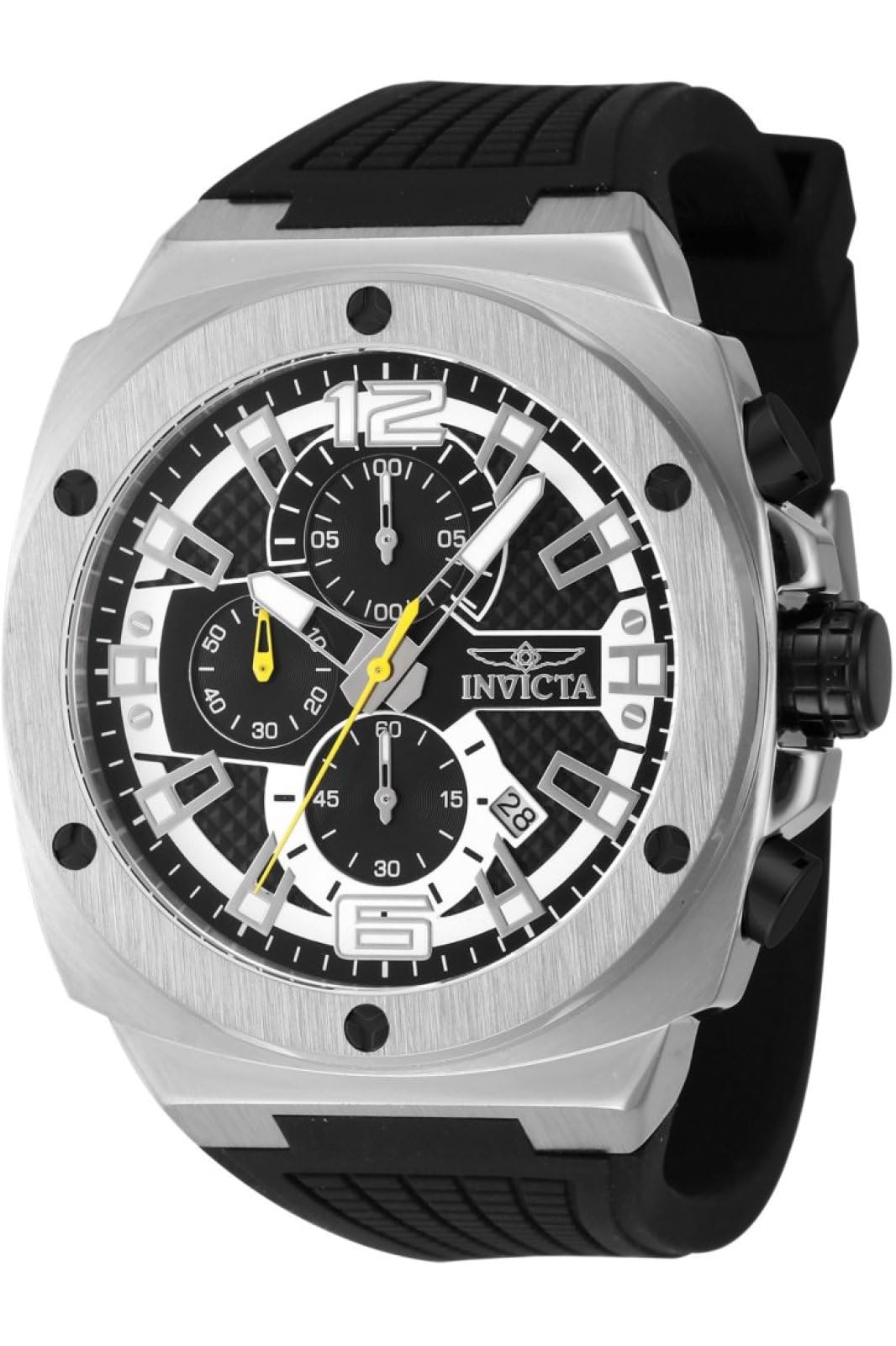 INVICTA Racing Men 47mm Stainless Steel Black + Steel Black dial VD57 Quartz