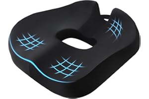 anzhixiu Donut Pillow for Tailbone Pain Relief Cushion, Hemorrhoid Pillow with Two Humps Hip Curve Design, Donut Pillow for Postpartum Pregnancy, Standar Size Donut Cushion,Black Color