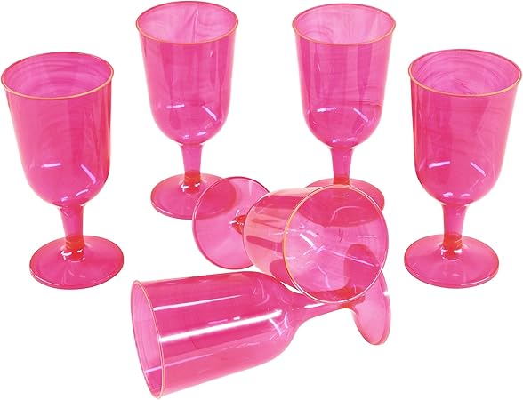 pink plastic glasses parties