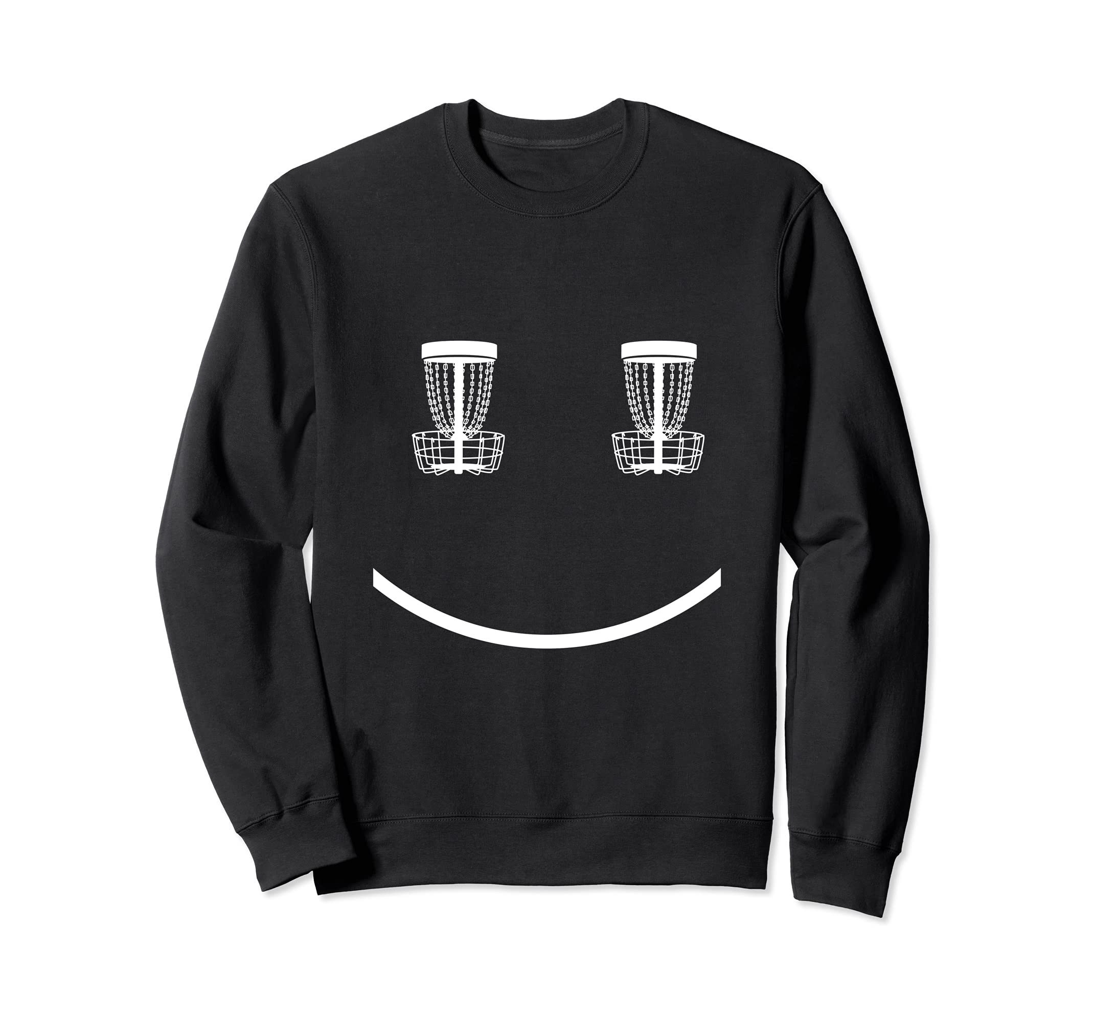 Disc Golf Funny Disc Golf Basket Smile Design Sweatshirt