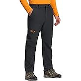 Pioneer Camp Men's Fleece Lined Hiking Pants Insulated Waterproof Softshell Winter Warm Work Snow Ski Pants Snowboard