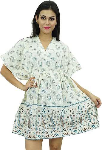 Cotton Caftan Dashiki Dress Summer Wear Short Kaftan Indian Maxi Gown at Amazon Womenâs Clothing 