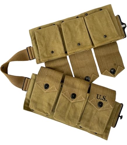 Amazon.com : Warreplica US WWII BAR Magazine Belt M1937 – Heavy