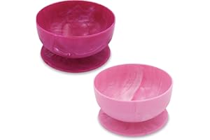 ChooMee Silicone Baby Suction Bowls | Non Slip Extra Strong Suction Base with Durable and Firm Bowl | Ideal for Infant and Toddler Baby Led Feeding | Small 2 CT
