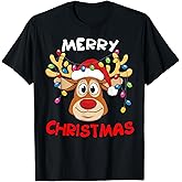 Merry Christmas Reindeer Xmas Family Men Women T-Shirt