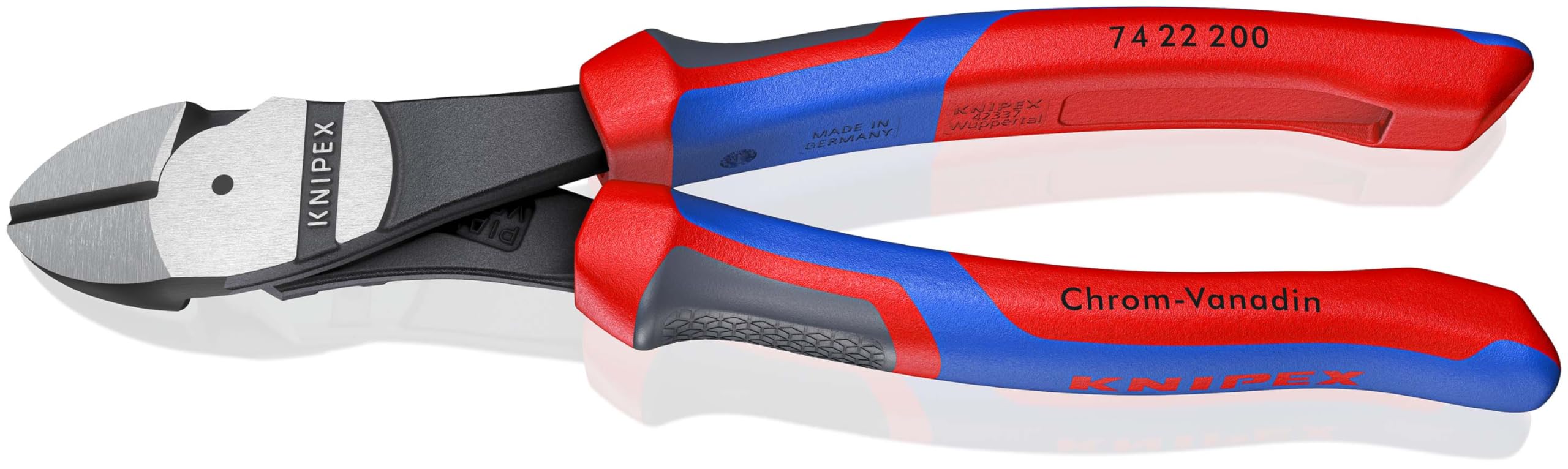 KNIPEX High Leverage Diagonal Cutter with Comfort Handles 200 mm, 74 22 200