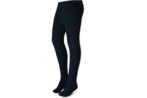 Zubii Basic Girls Tights | Comfy Soft Flat Tights Made from Breathable Cotton | Great for Uniform or Everyday