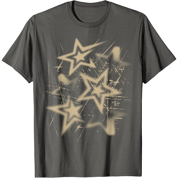 Amazon.com: Y2K 90s Star Tattoo STYL Star T-Shirt : Clothing 