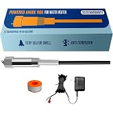 HertzEagle Powered Anode Rod for Water Heater, Electric Anode Rod for Water Heater, Eliminate Sulfur Smell in Well Water, Eliminate Rotten Egg Smell in Water, for 40-89 Gallon Except Bradford White