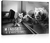 Inspirational Wall Art Tiger Canvas Mindset is