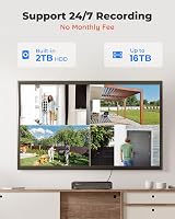 Reolink 8CH NVR PoE CCTV System 4x5MP Cameras 2TB HDD RLK8-520D4-5MP view 4