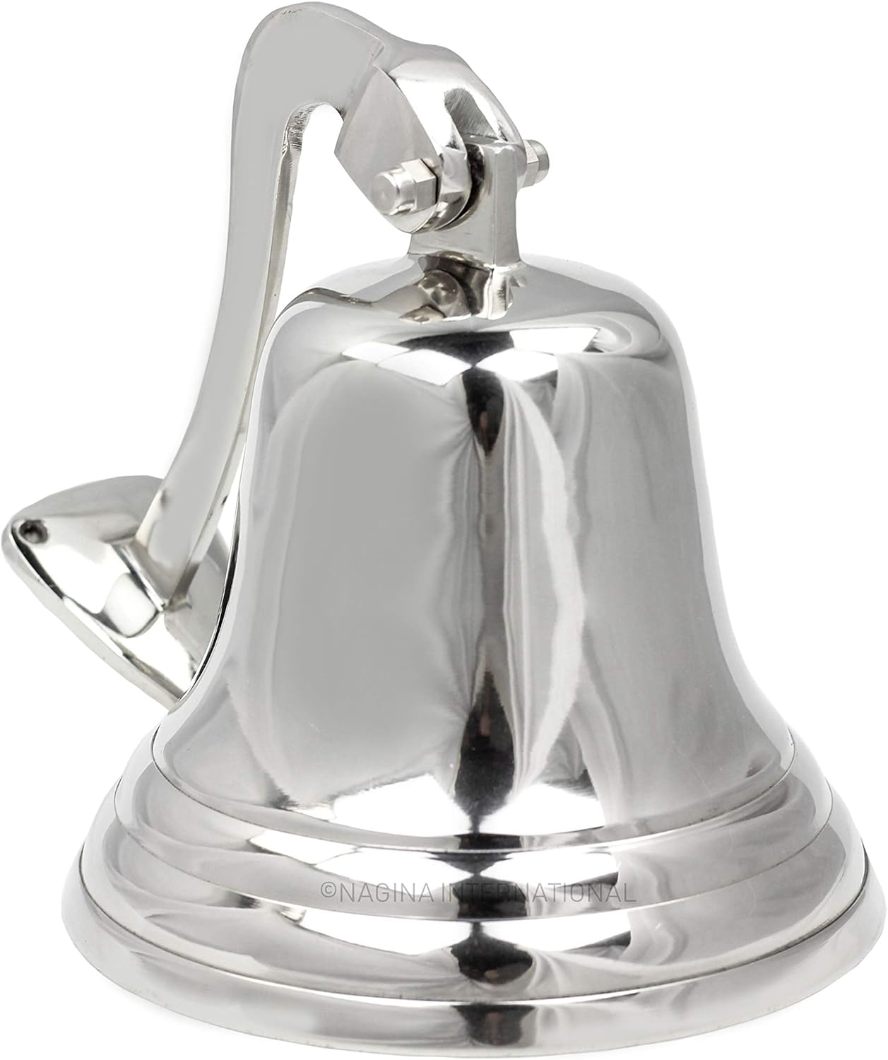 Nagina International Premium Polished Aluminum Bell - Captain Maritime Beach Home Decor Gift (7