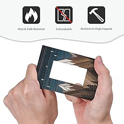 Rustic Geometric Mountain Wilderness Wood 1 Gang