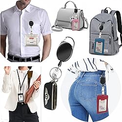 Lucstar Professional ID Badge Holder with Clip