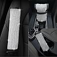 1pc Universal Crystal Car Seat Belt Cover Set Diamond Hand Brake Gear Cover Auto Shoulder Pad Styling Car Interior Accessories - 34