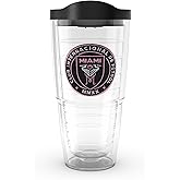 Tervis MLS Inter Miami CF - Primary Logo Made in USA Double Walled Insulated Tumbler Travel Cup Keeps Drinks Cold & Hot, 24oz, Classic
