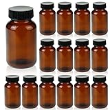 SERHICS 120 ml(4 OZ) Amber Glass Wide Mouth Packer