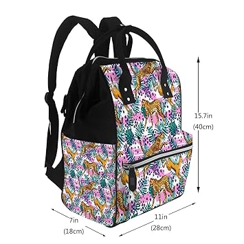 cheetah diaper backpack