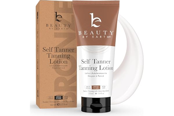 Self Tanner Tanning Lotion - Made with Natural & Organic Ingredients, Sunless Tanning Lotion for Body, Perfect Self Tan for W