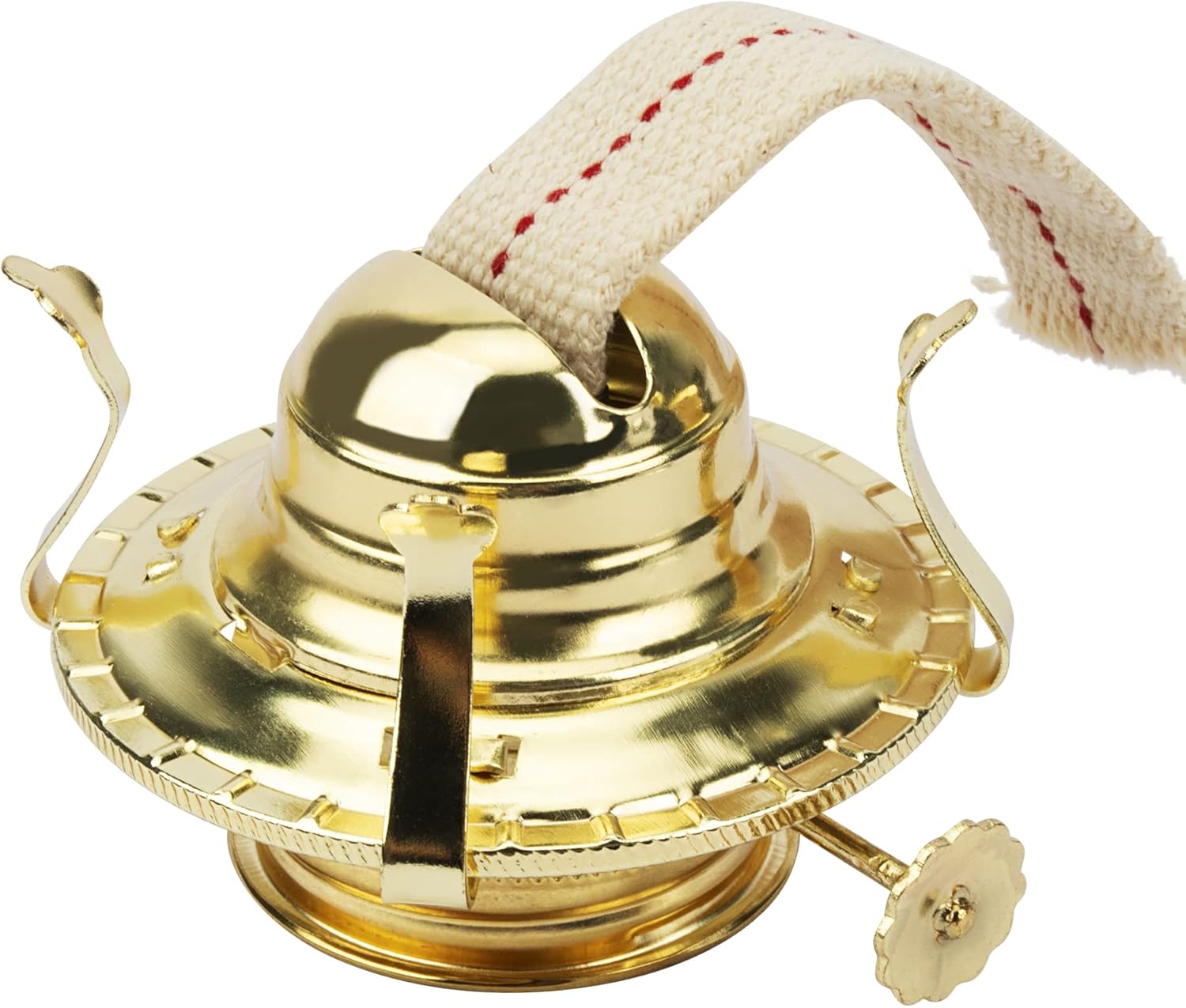 Oil Lamps & Accessories - SWATOM Oil Lamp Burner Brass Plated Oil Lamp Replacement with Wick 3” Base Lamp Chimney Holder for Vintage Kerosene Hurricane Antique Lamp (Brass 1P)