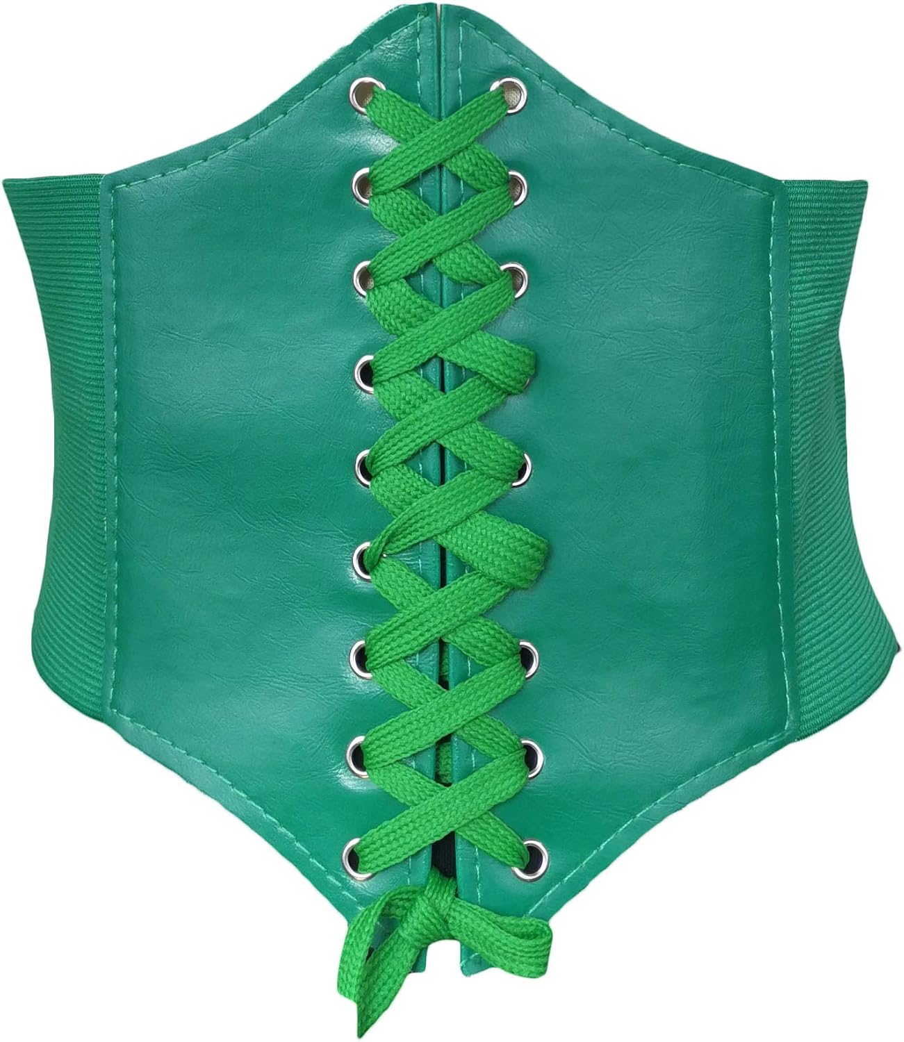 HOEREV Women Girls Elastic Wide Band Elastic Tied Waspie Corset Waist Belt Bustiers Halloween Corsets Size XS-XXXL at  Women’s Clothing store