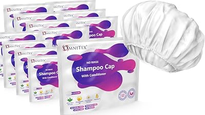 Omnitex Premium Rinse Free Shampoo Cap 12pk Microwaveable with Conditioner