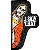 XMJY I Saw that Patch, 1Pc Hook and Loop Morale Tactical Patch, Funny Embroidered Meme Patches for Backpacks, Vests, Jackets, Jeans, Hats