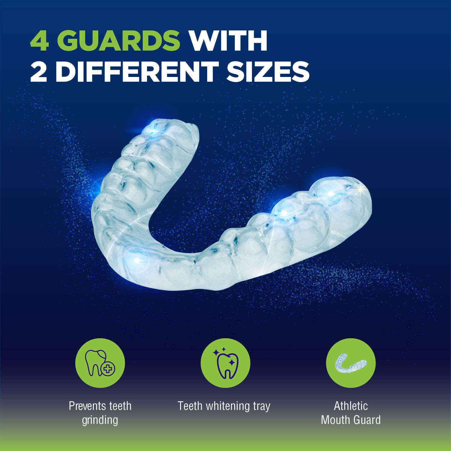 Dentance Professional Dental Guards – Set of 4 Made In USA - Custom Fit - BPA Free - Perfect Dental Guards for Teeth Grinding and Sport Athletes - Regular and Heavy Duty protection - Teeth Whitening : Beauty
