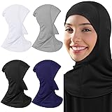 4 Pieces Modal Hijab Cap Adjustable Muslim Stretchy