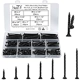 HanTof 155 Pcs Black High Hardness Drywall Screws
