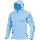 Boladeci Men's UPF 50+ Sun Protection Lightweight Hoodie Shirts Long Sleeve Fishing Shirt SPF UV Hiking Swim