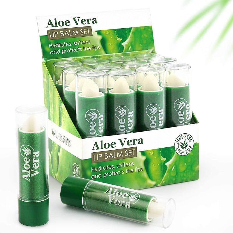 Beauty4Britain 36 Aloe Vera Lip Balm Full Size Unisex Hydrating Moisturizing UK