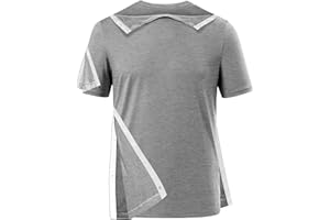 SHISHUYU Shoulder Surgery Recovery Shirts Unisex Post Surgery Shirt Left and Right Side Snap Access Recovery T Shirt for Women Men