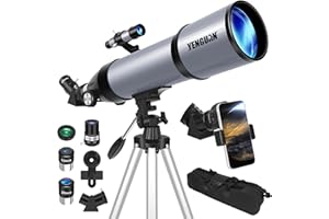 Telescope for Adults & Kids 80mm Aperture 600mm, Telescope for Adults High Powered, Beginners in Astronomy to See Planet, wit