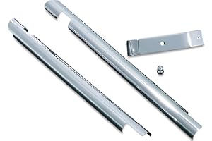 Kuryakyn 7853 Motorcycle Accent Accessory: Downtube Covers for 2000-06 Harley-Davidson Softail Motorcycles, Chrome , black