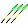 3-Pack Broadhead Hunting Bolts 6.5 Inch - Gold Tips For Small Game Hunting