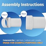 Fantronix 125mm to 100mm Round Ducting Reducer Vent Pipe Adapter view 4