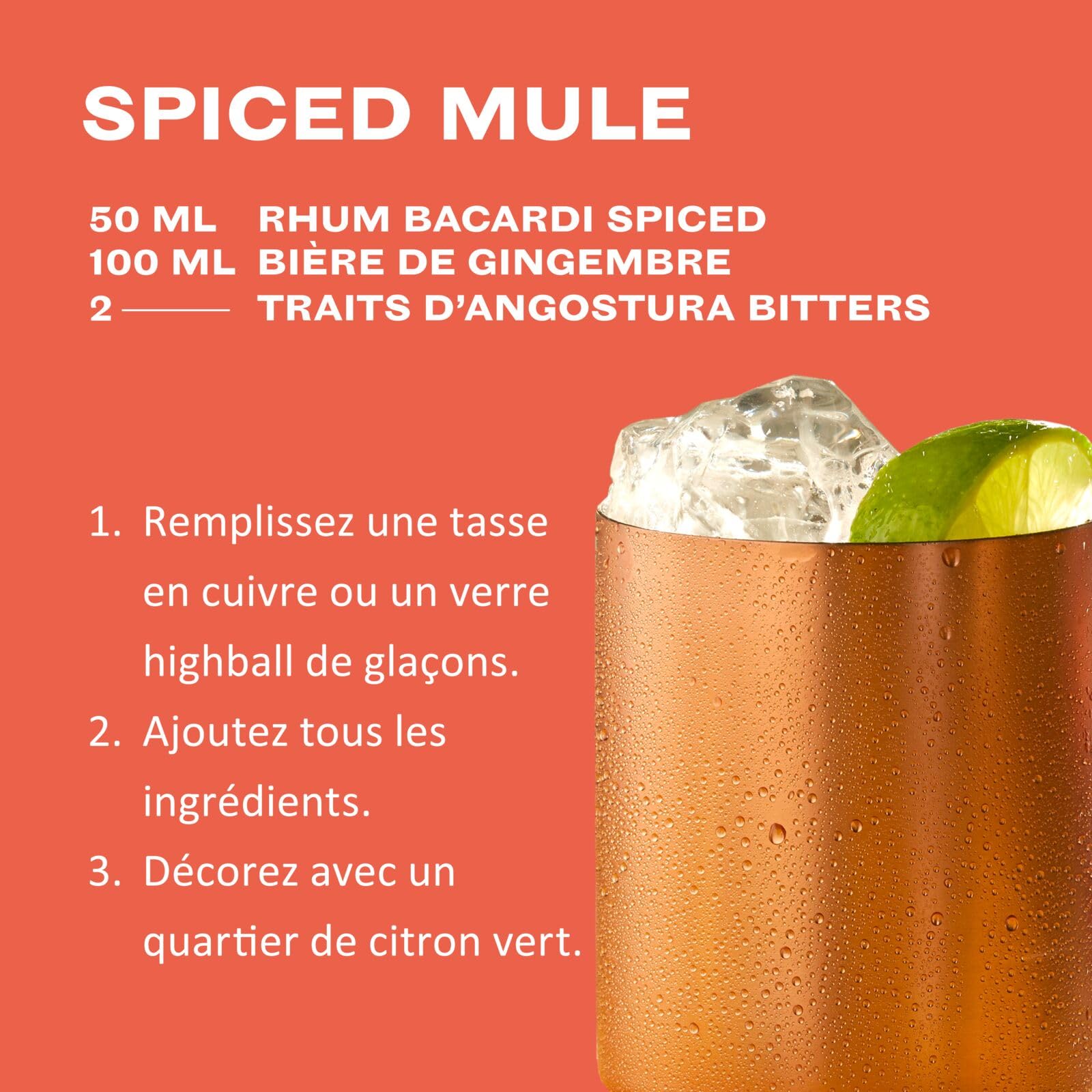 BACARDÍ Spiced, 35% Vol., 70 cl/700 ml, Premium-Spirituose aus fassgereiftem Rum, veredelt mit natürlichen Aromen und Gewürzen 7