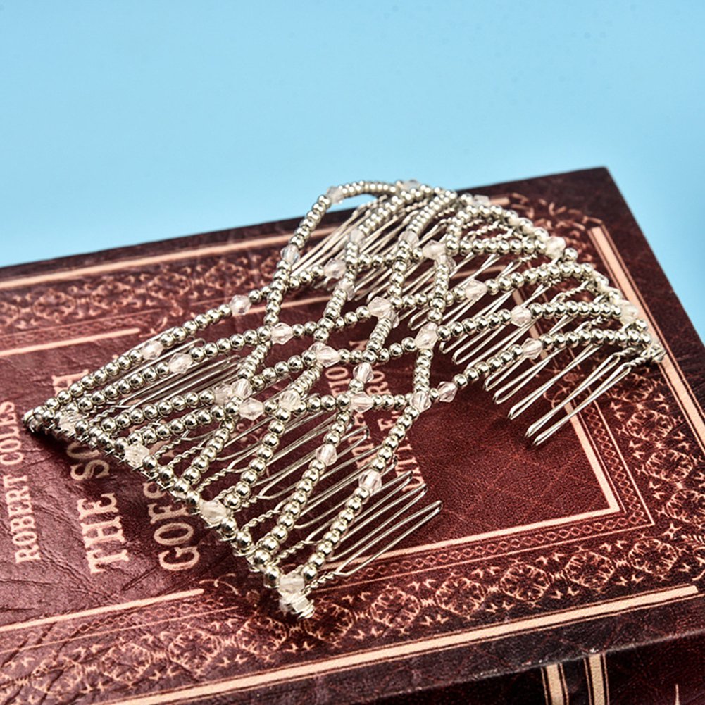 Casualfashion 2 Pcs Magic Beading Easy Stretching Hair Combs Double Clips Hair Styling Accessories for Women Girls Hair Beauty : Beauty