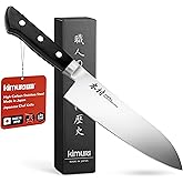Kimura Santoku Knife, [Made in Japan], 7 inch Professional Chef Knife, Ultra Sharp High Carbon Molybdenum Stainless Steel Kitchen Knives, Chefs Knives with Ergonomic Handle - Japanese Chef's Knife