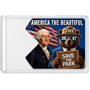 National Park Pass Sleeve, Patriotic Bear, Gift for Hikers (Resist Bear 2) | Resist Protect Explore America The Beautiful, Pr