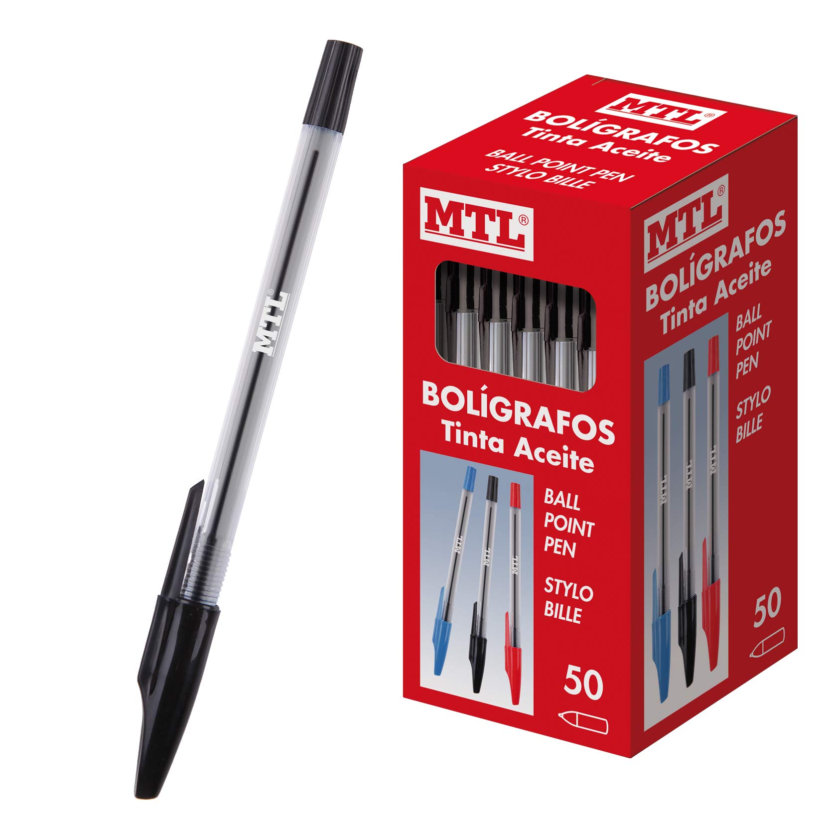 MTL Dohe – Box of Pens with Hood – 1.0 mm – 50 Units – Black