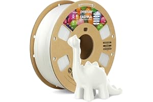 OVERTURE Easy PLA 1.75mm 3D Printer Filament, 1kg PLA Cardboard Spool (2.2lbs), Dimensional Accuracy +/- 0.02mm, Fit Most FDM Printer (Easy White)
