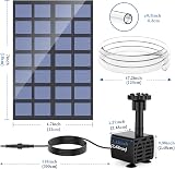 AMZtime DIY Solar Fountain 2.5W Water Pump with 6 Nozzles 1.2m Hose view 7