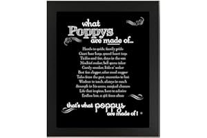 THE GRANDPARENT GIFT CO. The Grandparent Gift for Grandpa What Poppy's are Made of Poem Frame