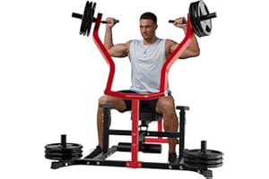 1250LBS Multi-Functional Chest Press Machine for Home Gym - Independent Converging Arms, Adjustable Flat & Incline Bench for 