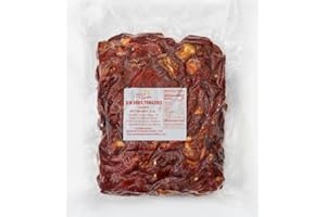 SOL A TAVOLA Sun-Dried Tomatoes, Ready to Eat, Brilliant Red Color | Moist Chewy Texture | Nutritious | Healtful | Flavorful | Kosher | Vegan | Keto | Paleo | Naturally Gluten-Free, Premium Quality Vacuum Packed to Ensure Freshness, Shipped in Corrigated Box, Half Cut, (16 oz) - 1 lb Box