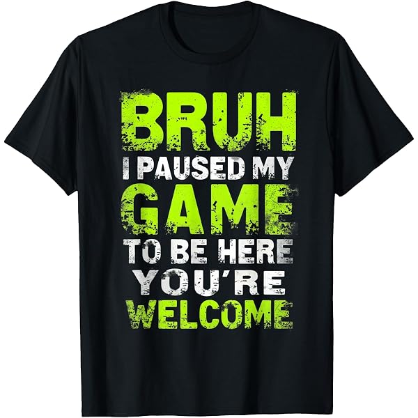 T-Shirt Divertente Gamer – "My Game Is Paused" Con Pizza – 100% Cotone – Taglie Da Bambino A XXL - 5